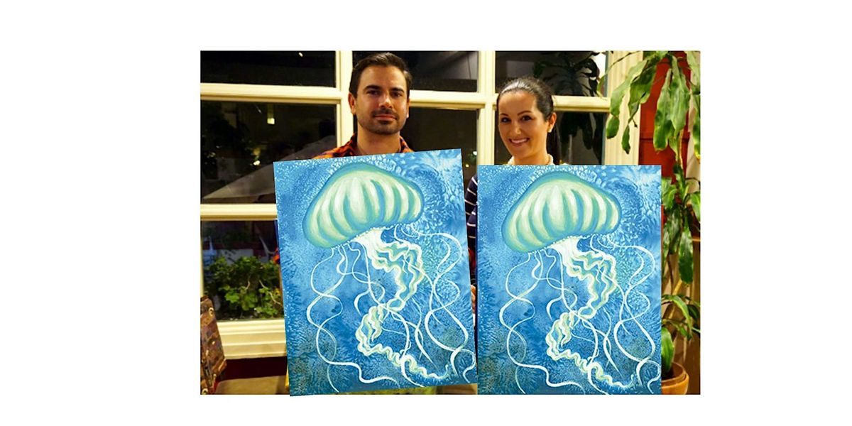 Watercolor Jellyfish-Glow in dark, 3D, Acrylic or Oil-Canvas Painting Class