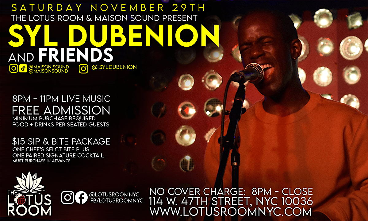 RSVP FREE Admission: SYL DUBENION - LIVE Jazz Music Show NYC Times Square