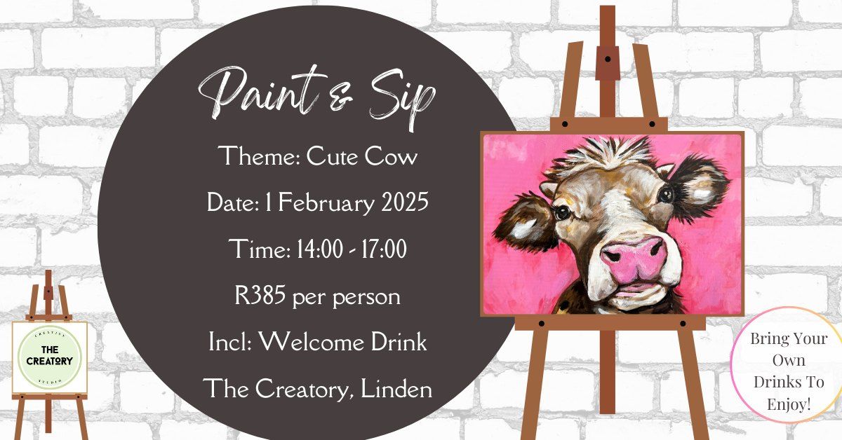 Paint & Sip: Cute Cow