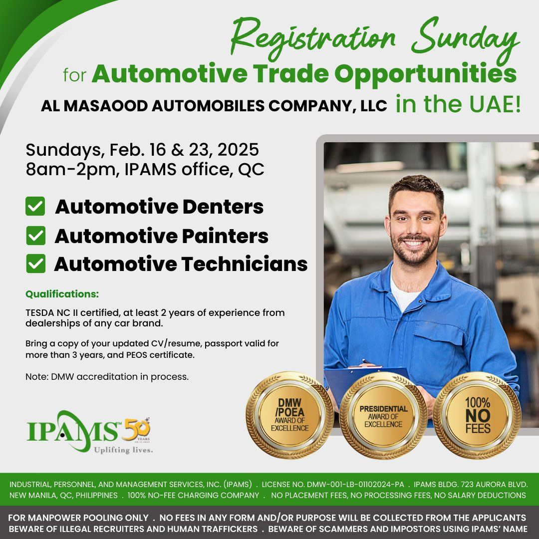 OPEN DAY REGISTRATION - AUTOMOTIVE TALENTS FOR UAE