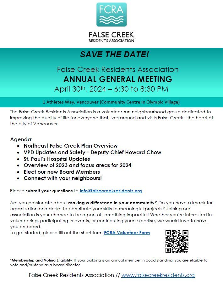 False Creek Residents Association ANNUAL GENERAL MEETING