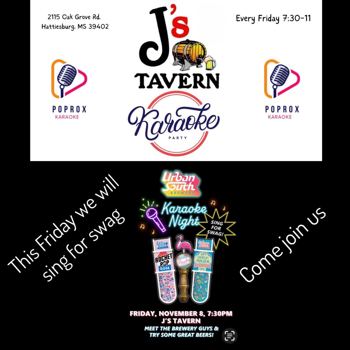 Friday Night Karaoke at J\u2019s Tavern 