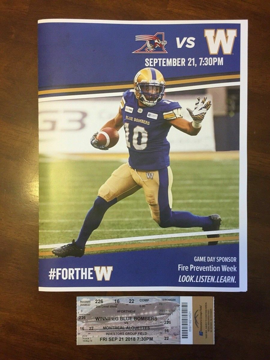 Winnipeg Blue Bombers at Montreal Alouettes at Percival Molson Stadium