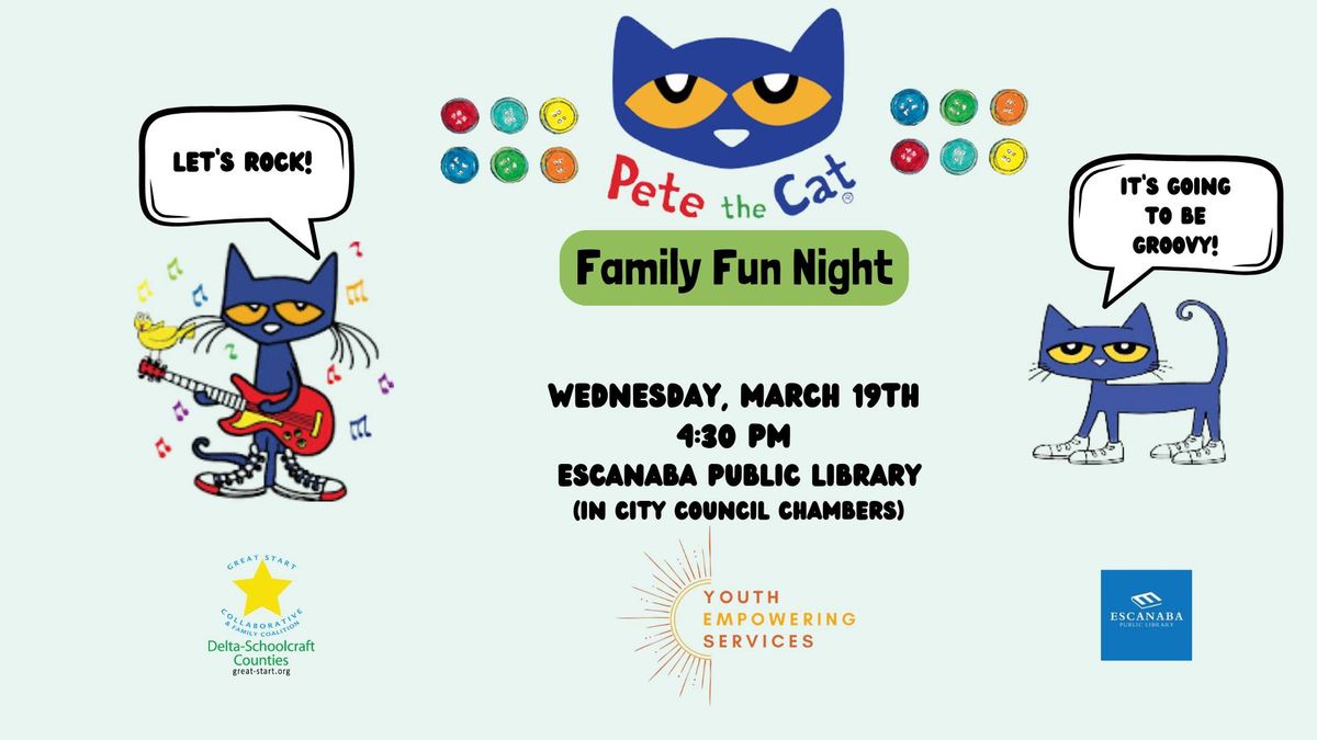 Y.E.S.! Family Fun Night: Pete the Cat