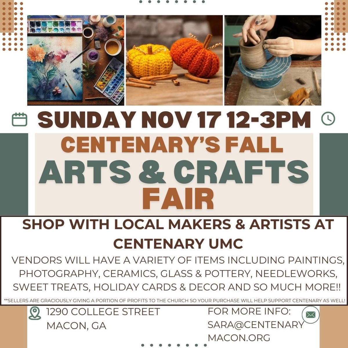 Centenary\u2019s Fall Arts & Crafts Fair