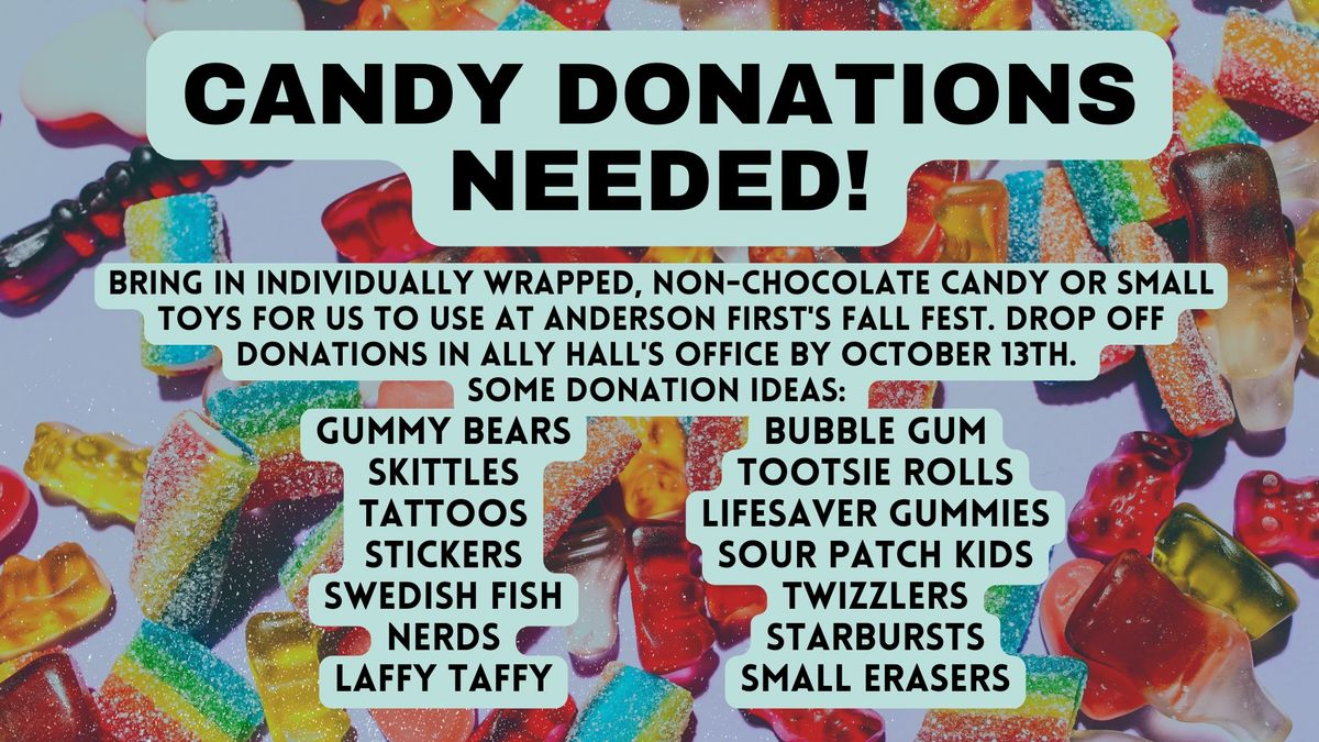 Candy\/Toy Donation Deadline