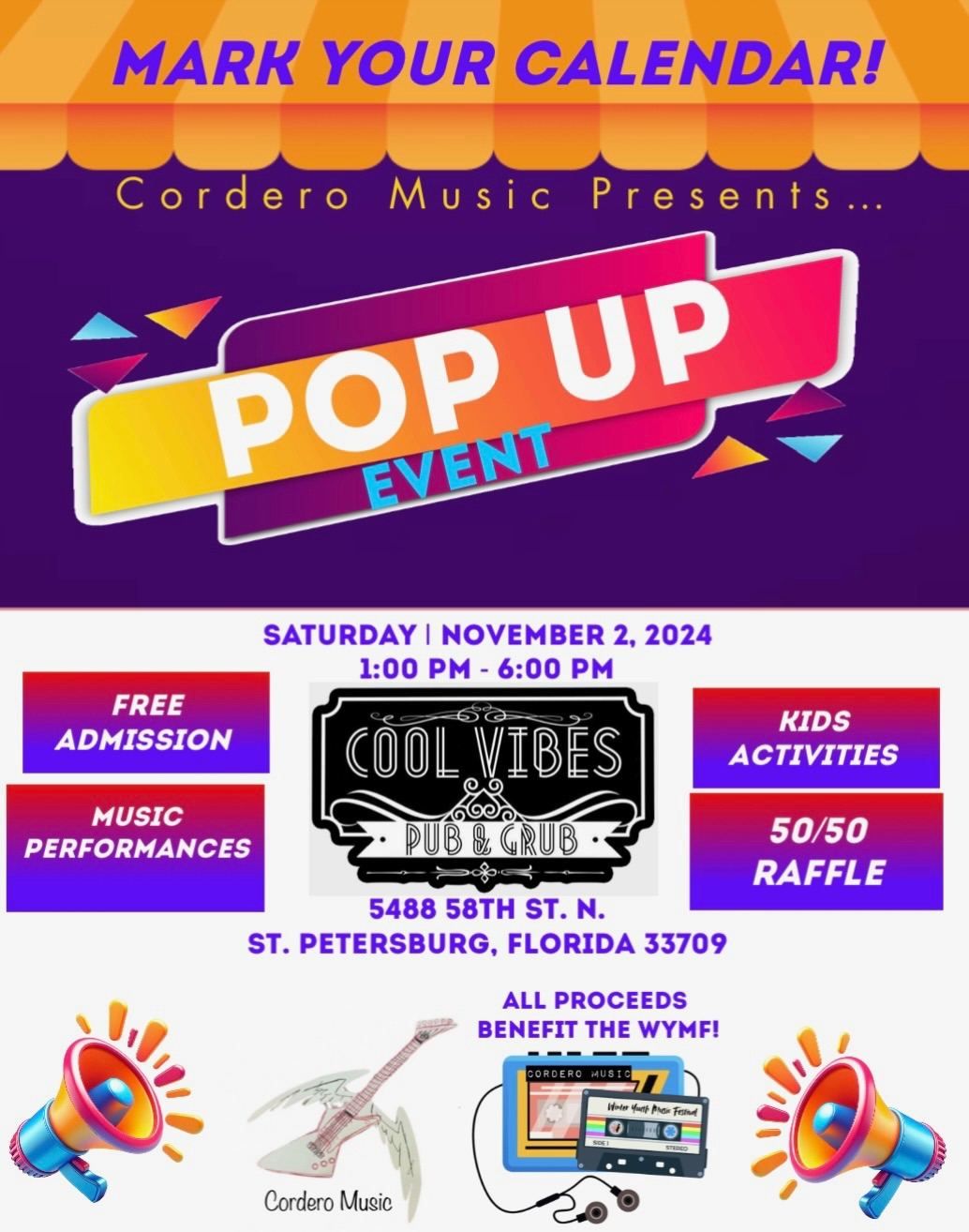 Pop Up Event: Cool Vibes and Music!