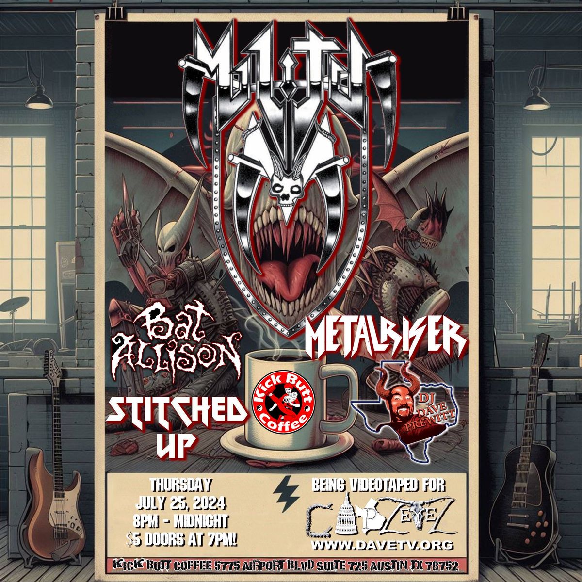 CapZeyeZ Presents: MILITIA, METALRISER, BAT ALLISON, and STITCHED UP!