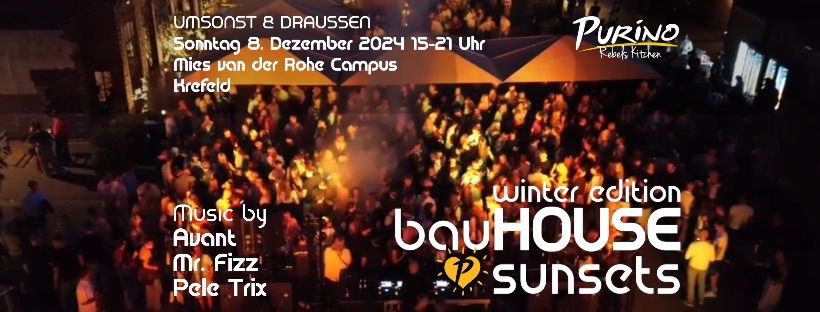 bauHOUSE sunset Winter Edition UMSONST & DRAUSSEN