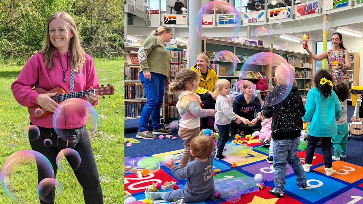 Art Town Tots Fantastic Fridays: Big Red Bath Bubble Time