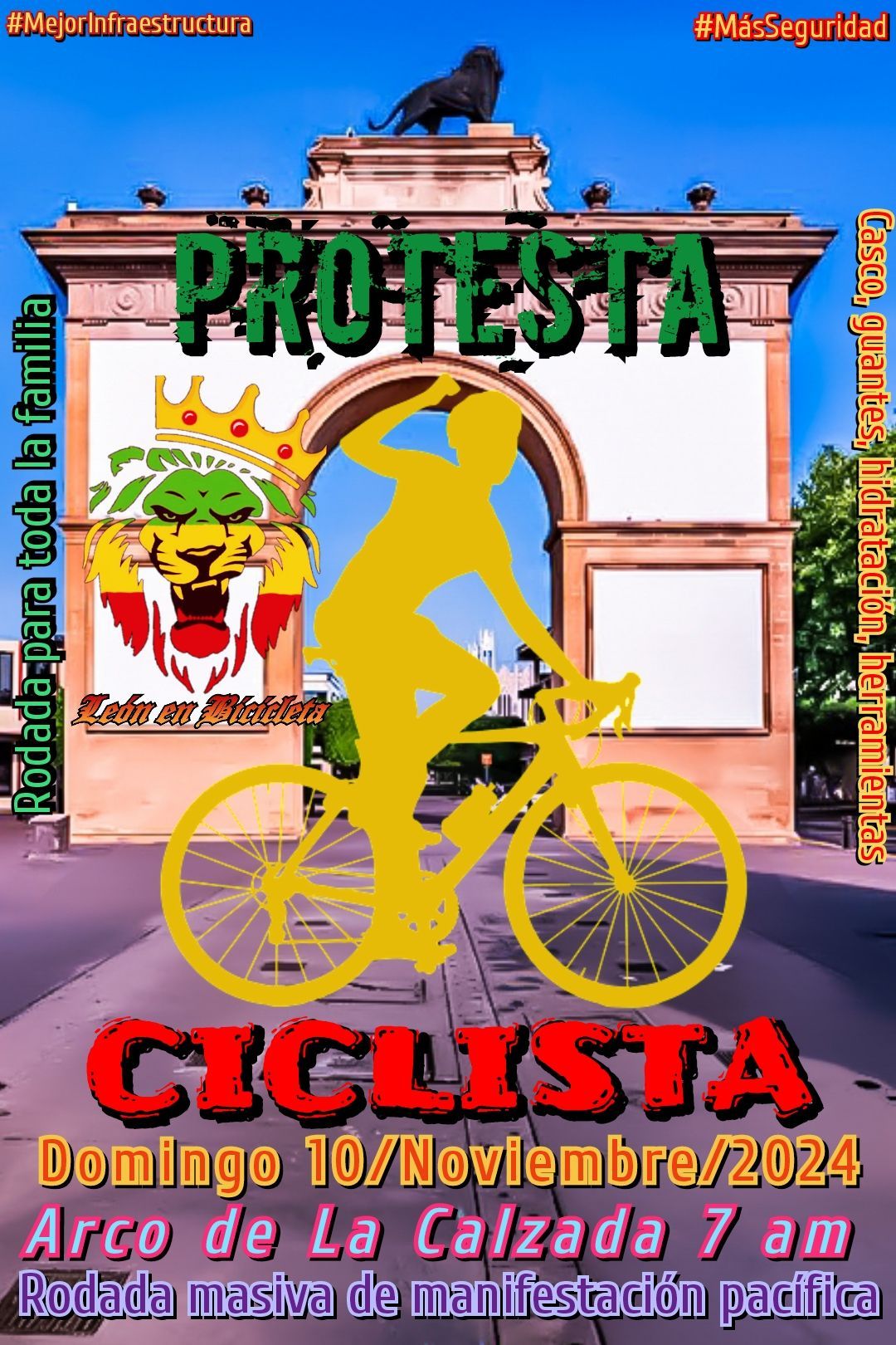 PROTESTA CICLISTA - RODADA MASIVA DE MANIFESTACI\u00d3N PAC\u00cdFICA