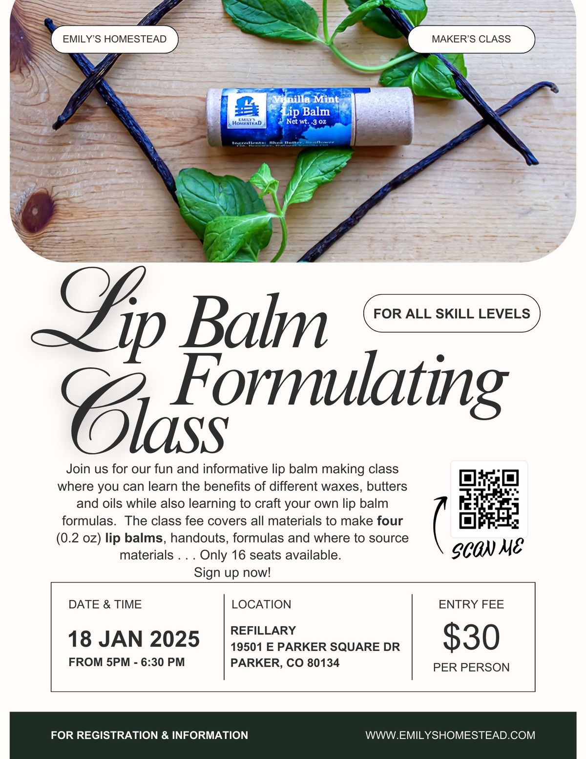 DIY Lip Balm Class @ Refillary!