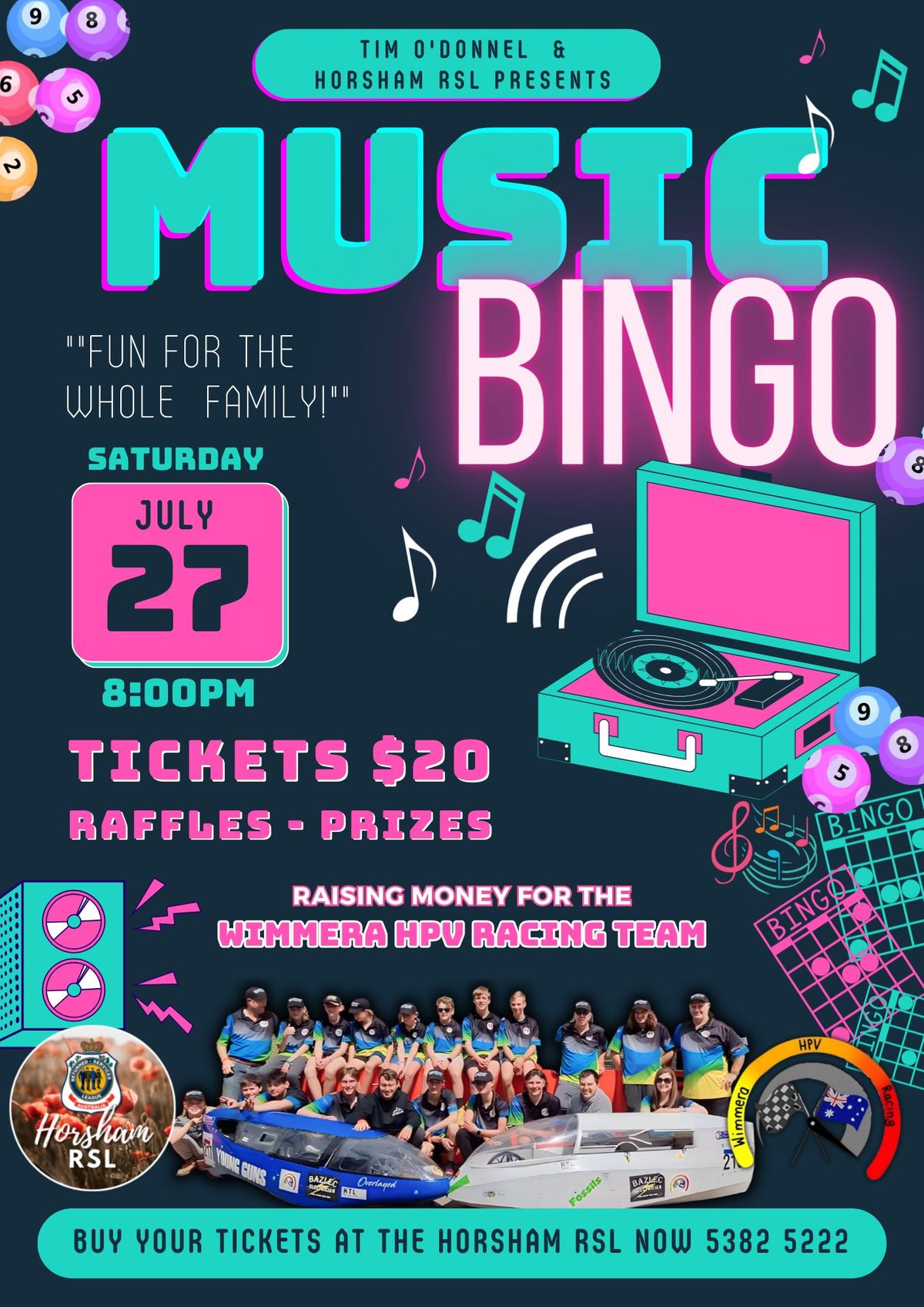 Music BINGO @ Horsham RSL