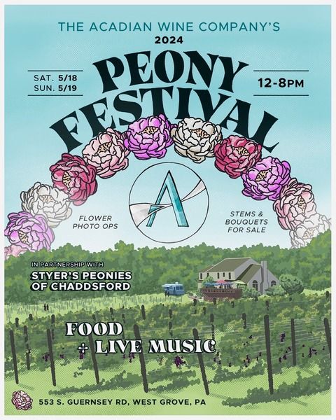 Nicole Zell | 2nd Annual Peony Festival at Acadian Wine Company
