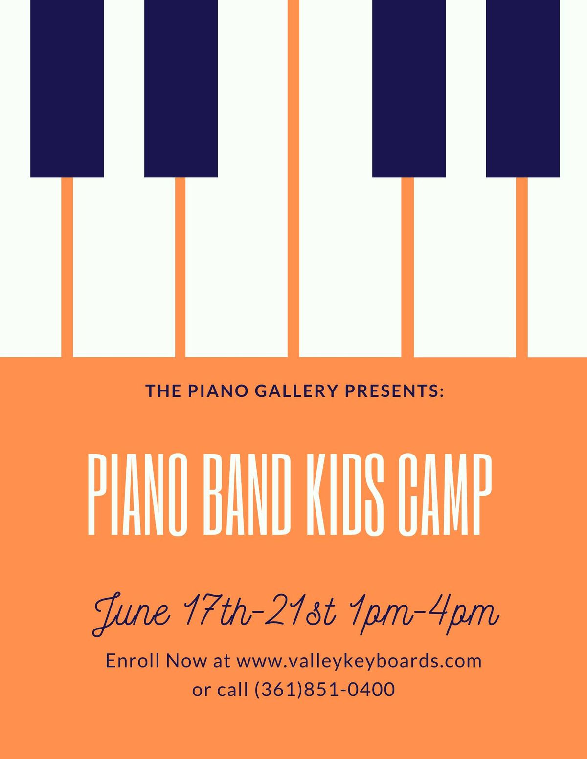 Piano Band Kids Camp (Ages 6-10)