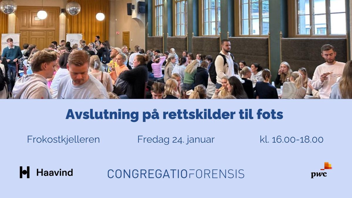 Avslutning p\u00e5 rettskilder til fots