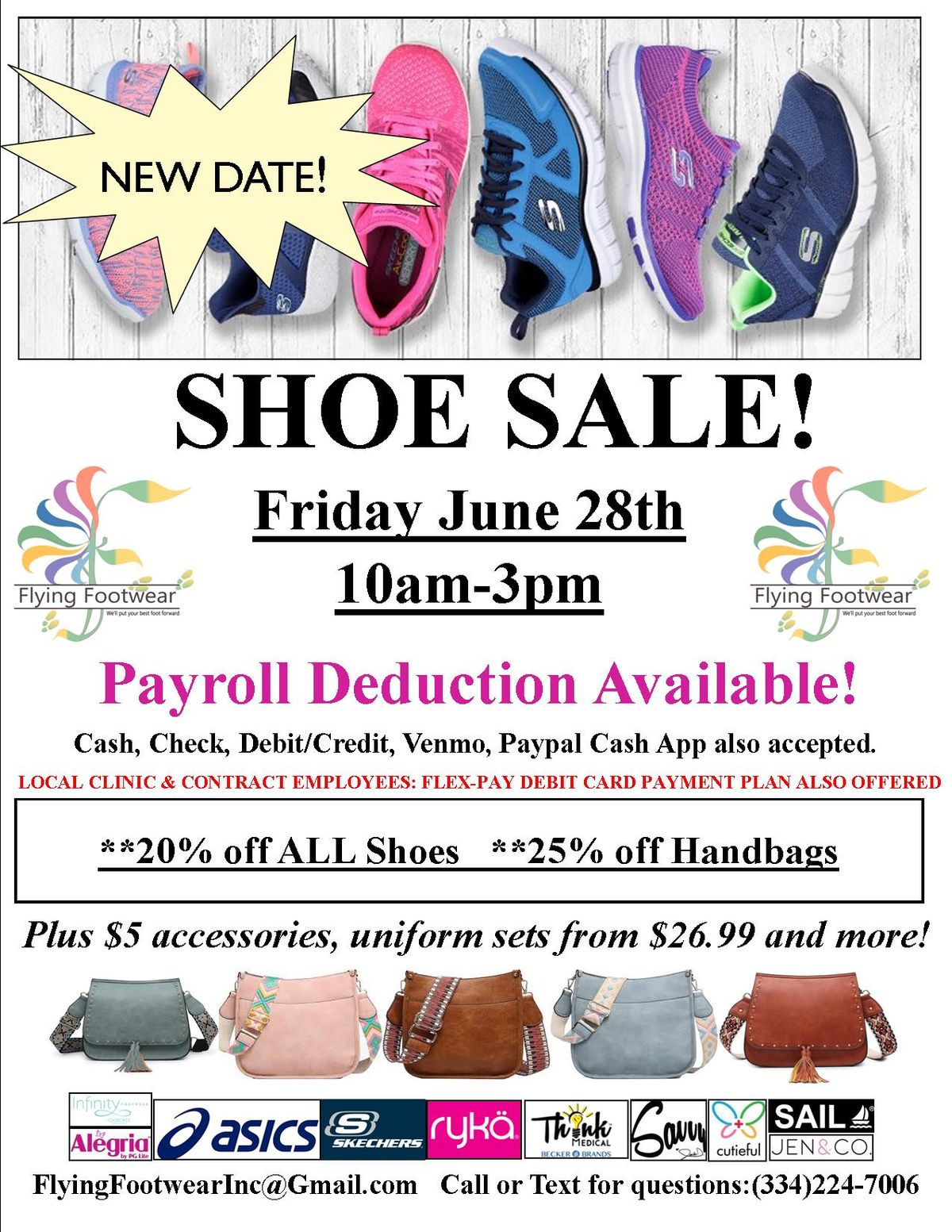 NEW DATE! ---Shoe Sale at Enterprise Health and Rehab