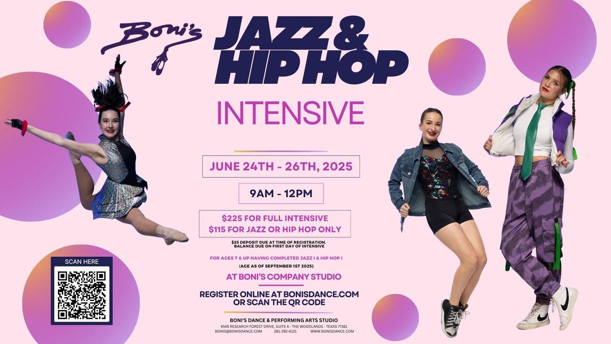 Boni's Summer Jazz & Hip Hop Intensive 2025