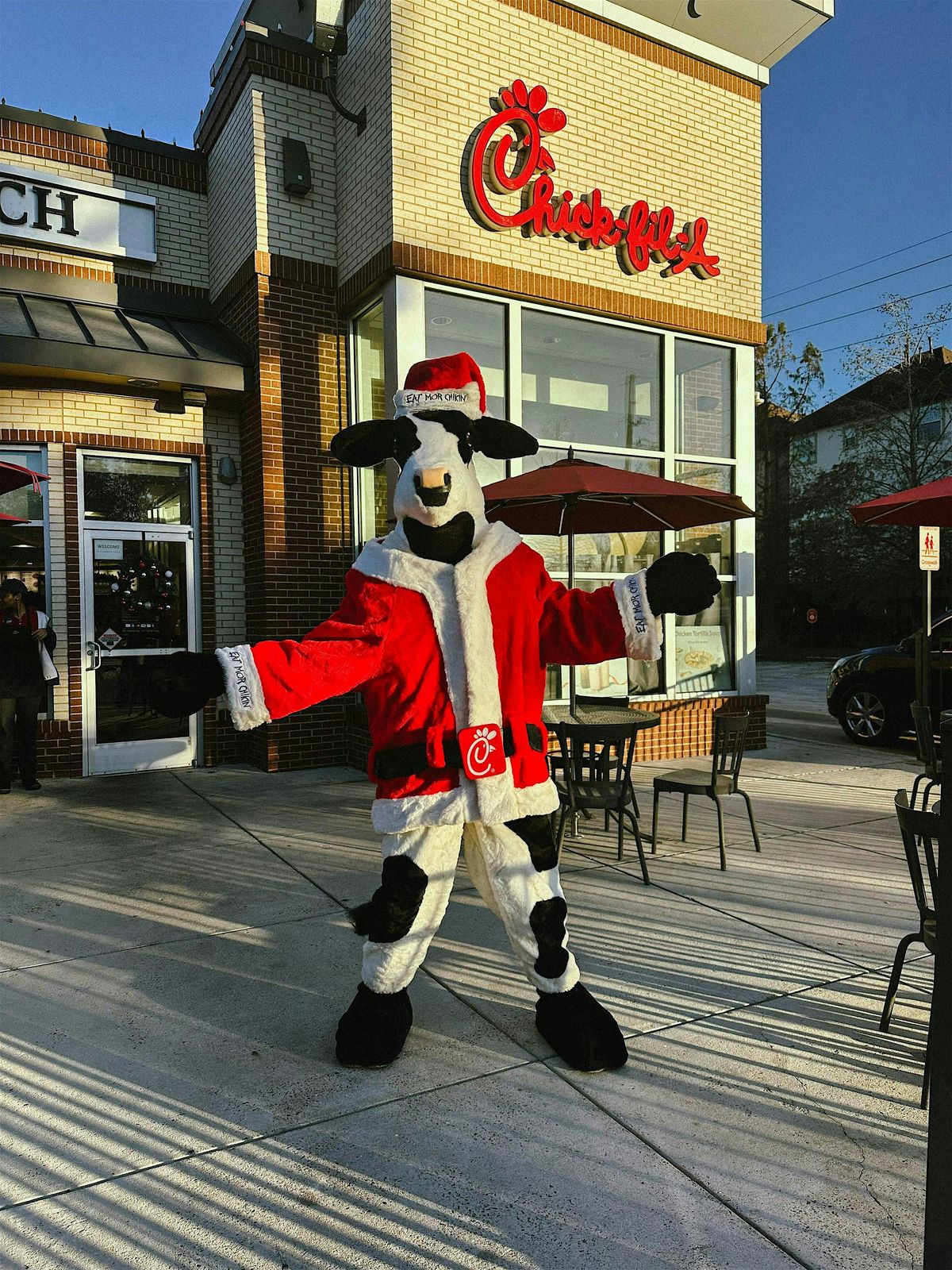 Pictures with Santa Cow