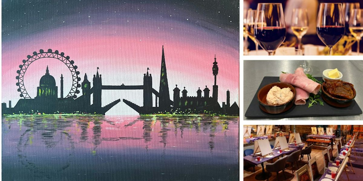 Paint, Wine and Platter  Night -  Horsham - 'London Lights'