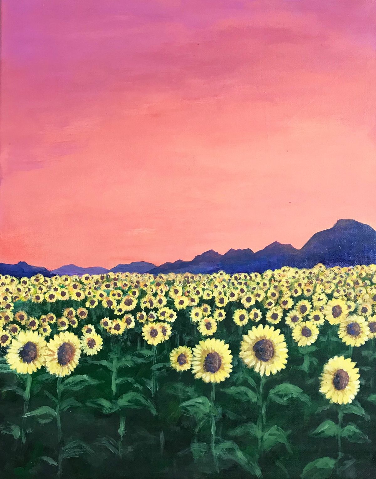 SUNFLOWER FIELD PAINTING