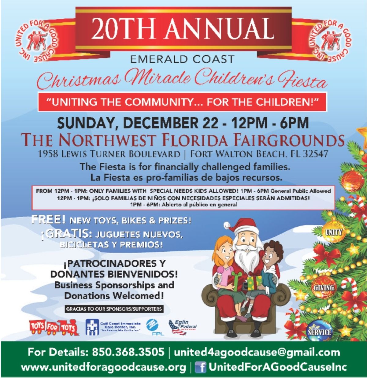 20TH ANNUAL Emerald Coast Christmas Miracle Fiesta