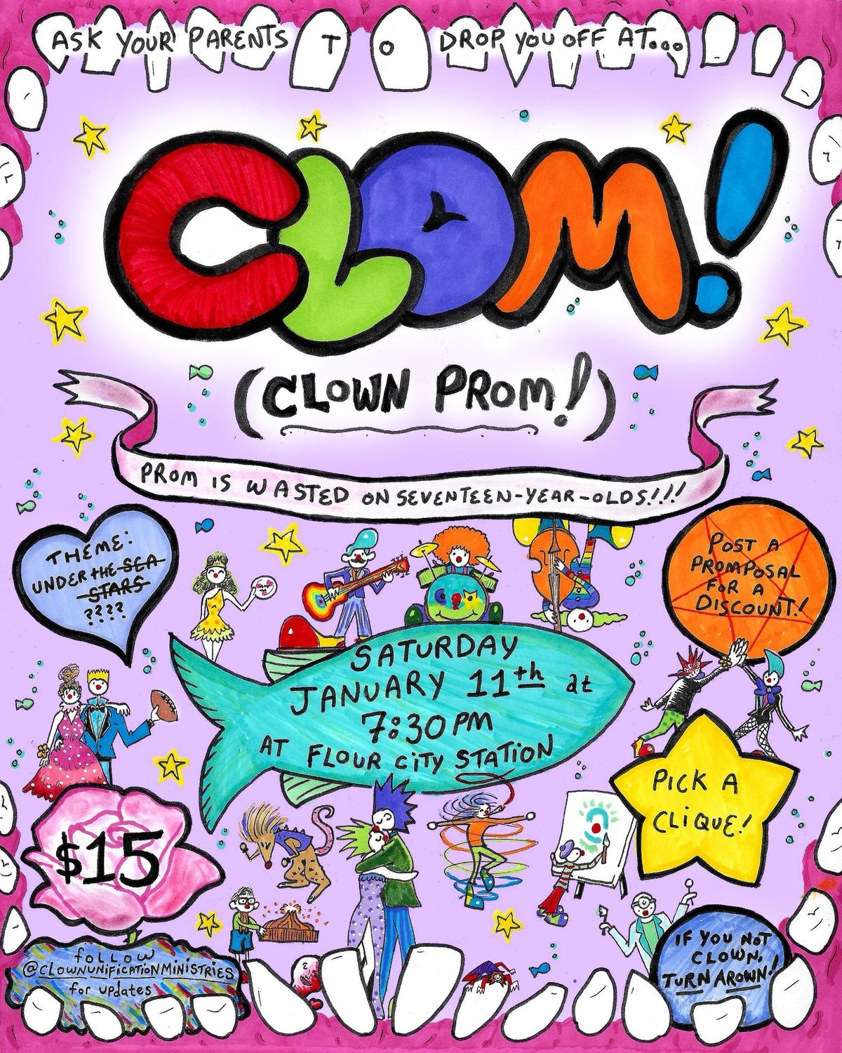 CLOM! (CLOWN PROM) - CLOWN UNIFICATION MINISTRIES - Flour City Station 