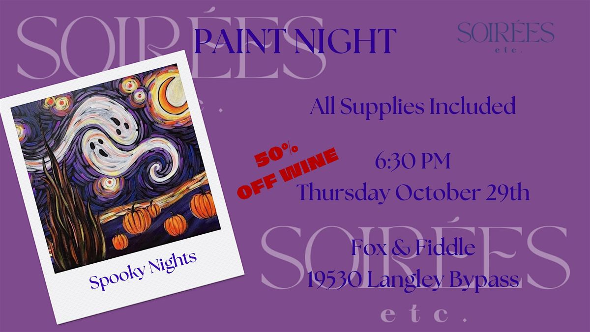 Spooky Nights Paint Night at Fox & Fiddle (50% Off Wine)