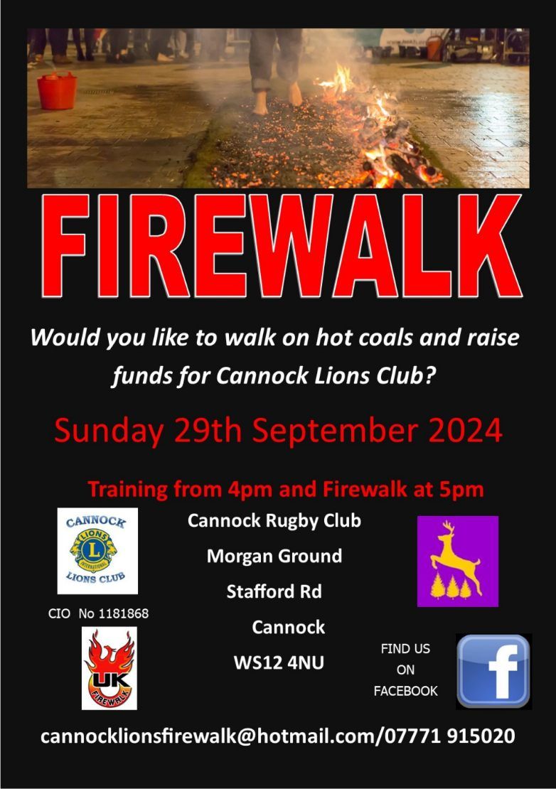 Cannock Lions Firewalk Night