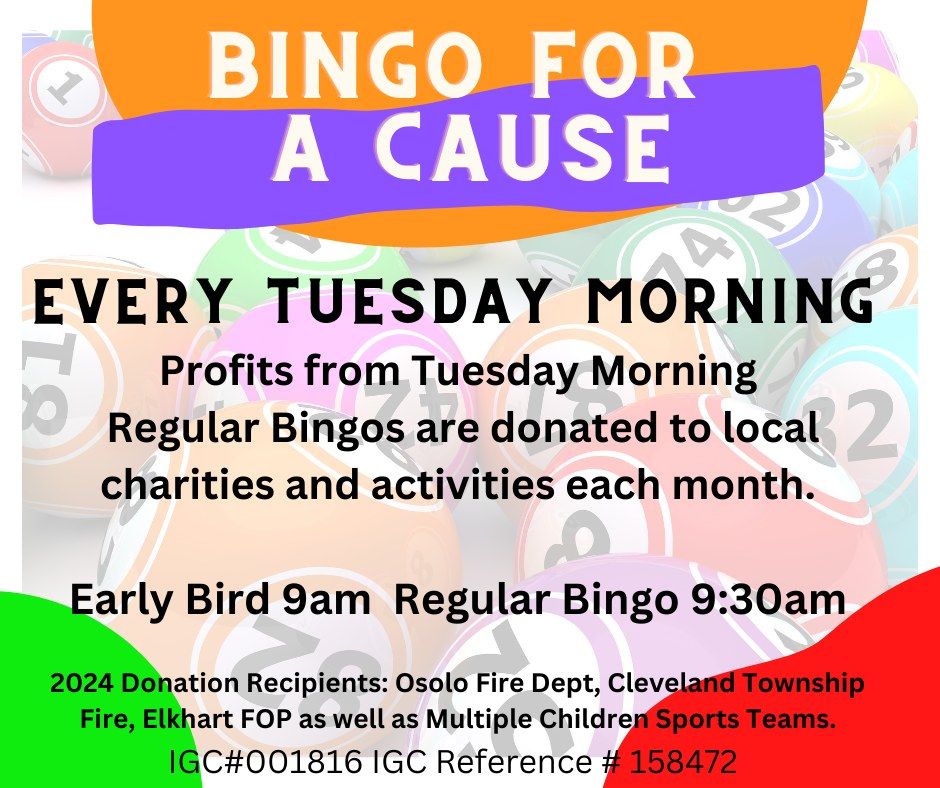 Tuesday Morning Bingo - ELKHART MOOSE #599