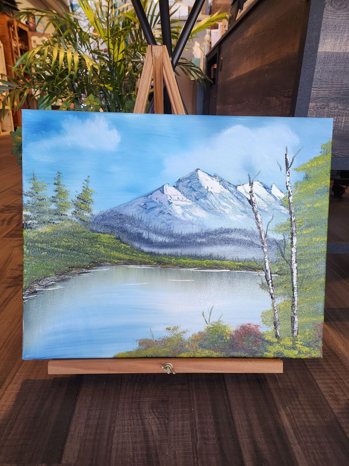 Bob Ross Style Oil Painting Class