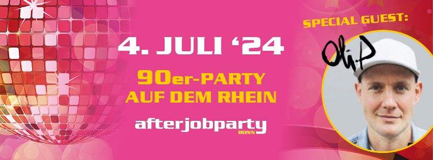 AfterJob 90er Party auf dem Rhein mit Oli P