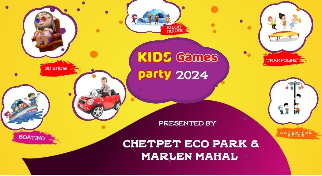 KIDS Outdoor Games and Party 2024 Chetpet Eco Park &amp; Lake View Party Hall