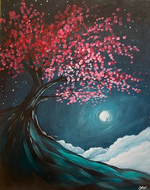 Mythical Cherry Blossom: Paint Class! Folsom Painted. Studios