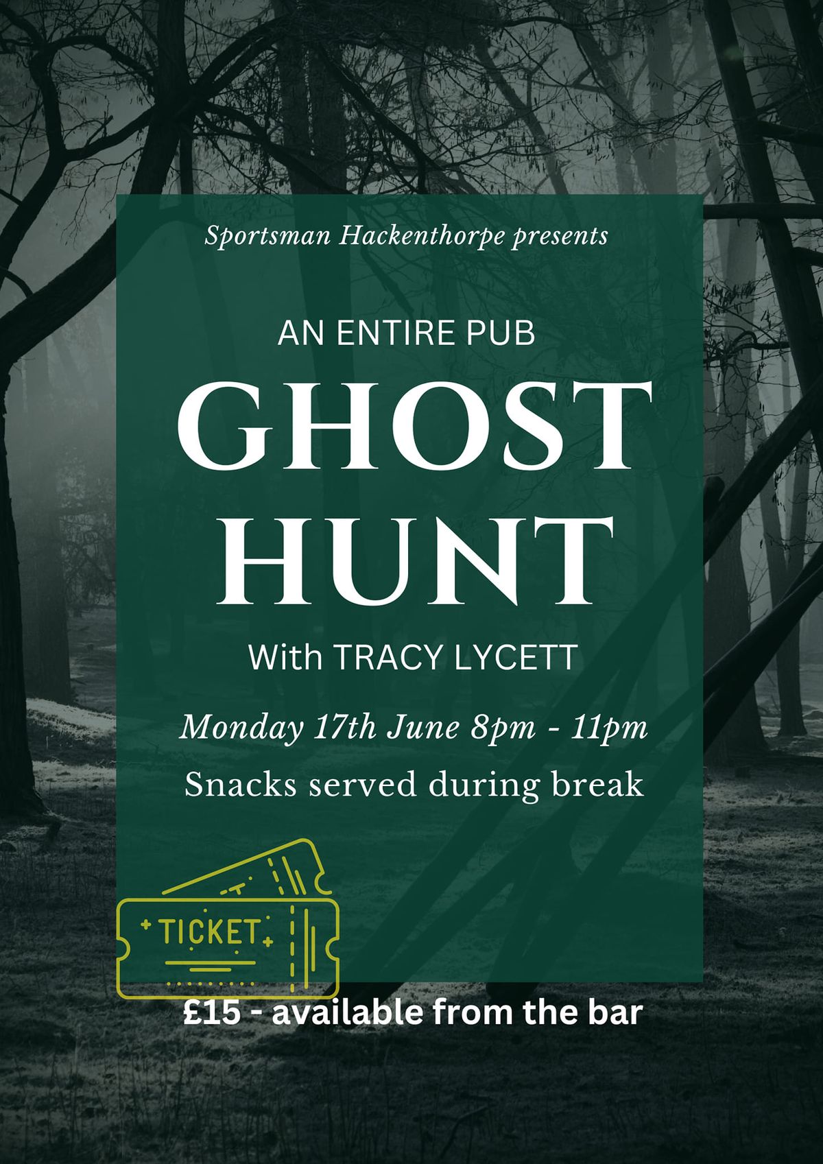 Ghost hunt with Tracy Lycett