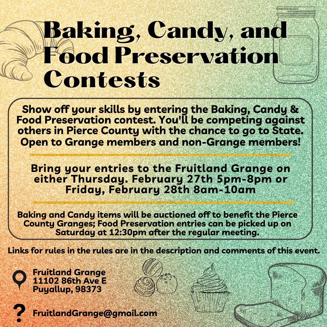 Baking, Candy & Food Preservation Contest