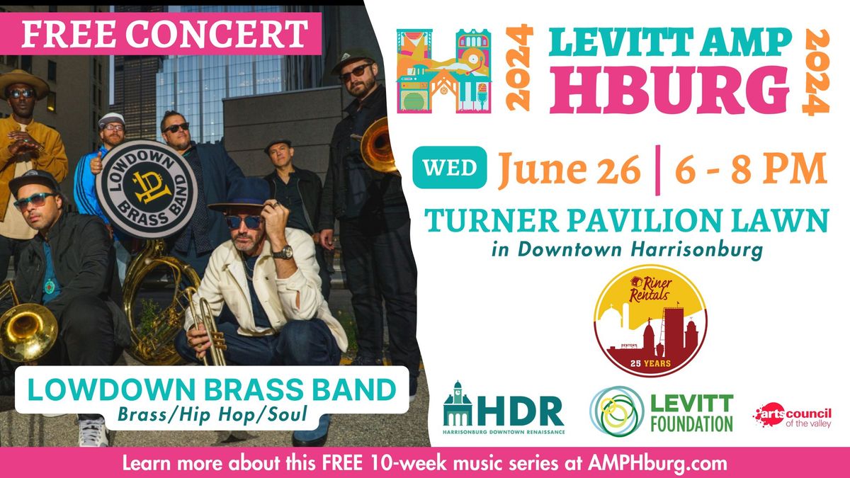 FREE CONCERT LowDown Brass Band with HHS Blue Streaks Band - Levitt AMP Harrisonburg Music Series