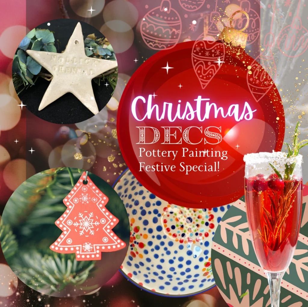 Christmas pottery painting  & Prosecco 