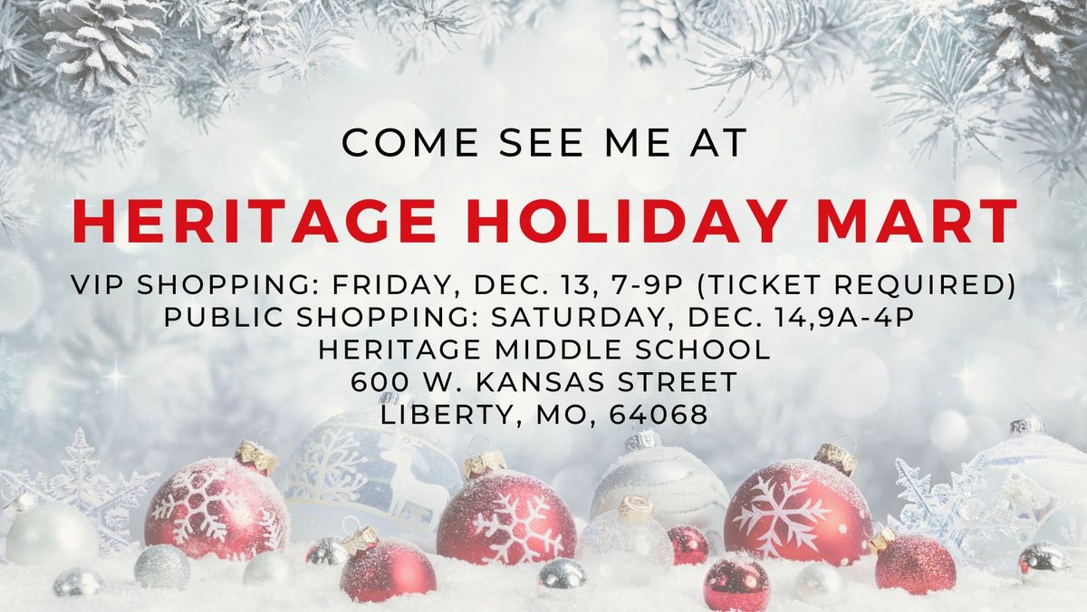 Vendor at Heritage Holiday Mart- VIP Shopping Event