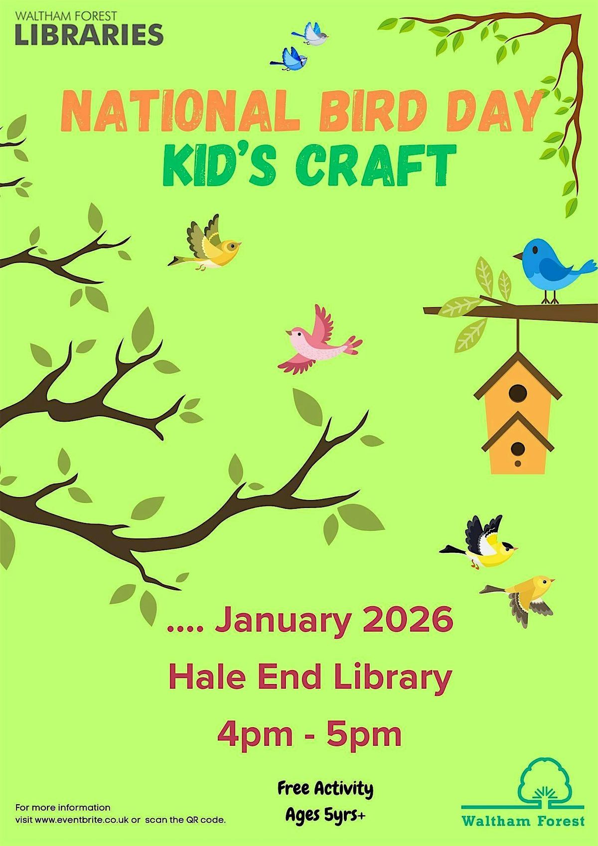 Chingford Library National Bird Day Kids Craft @ North Chingford Library, Chingford ...