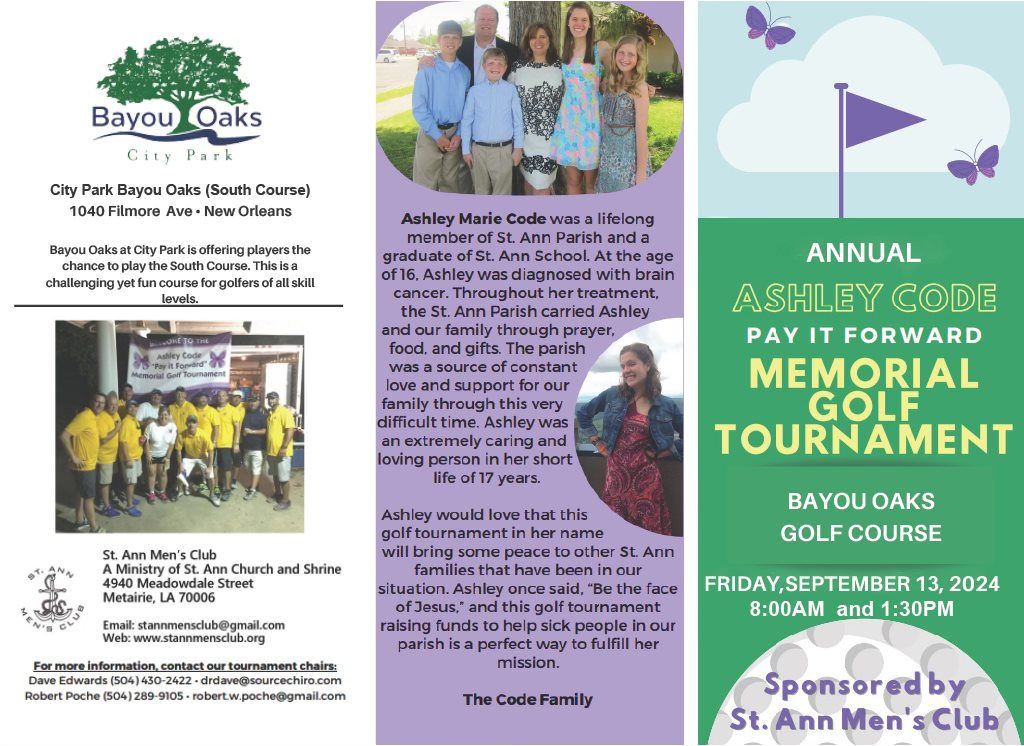 2024 Ashley Code Pay-It-Forward Memorial Golf Tournament