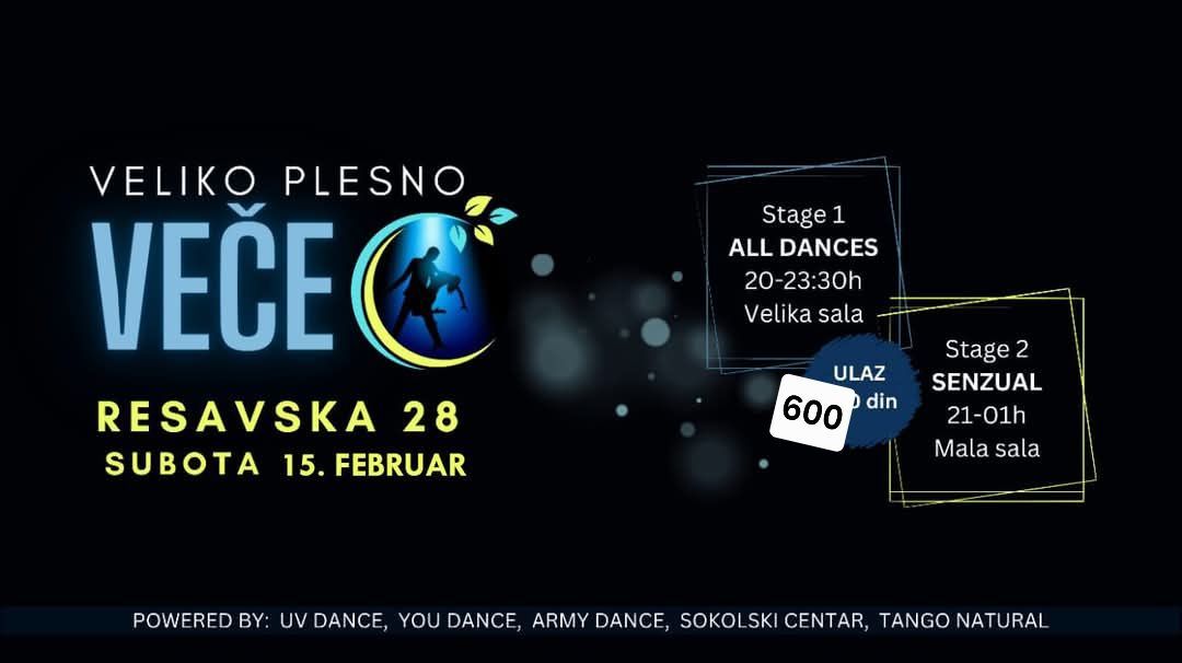 VELIKO PLESNO VE\u010cE u Resavskoj 28