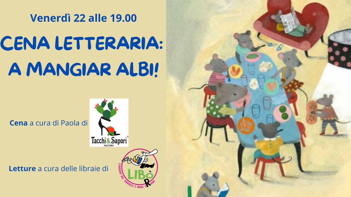 Cena letteraria: a mangiar albi!