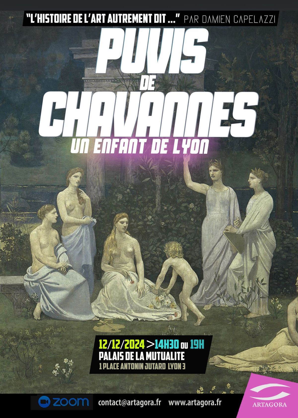 Conf\u00e9rence : Puvis de Chavannes, un enfant de Lyon \u00e0 14h et 19h