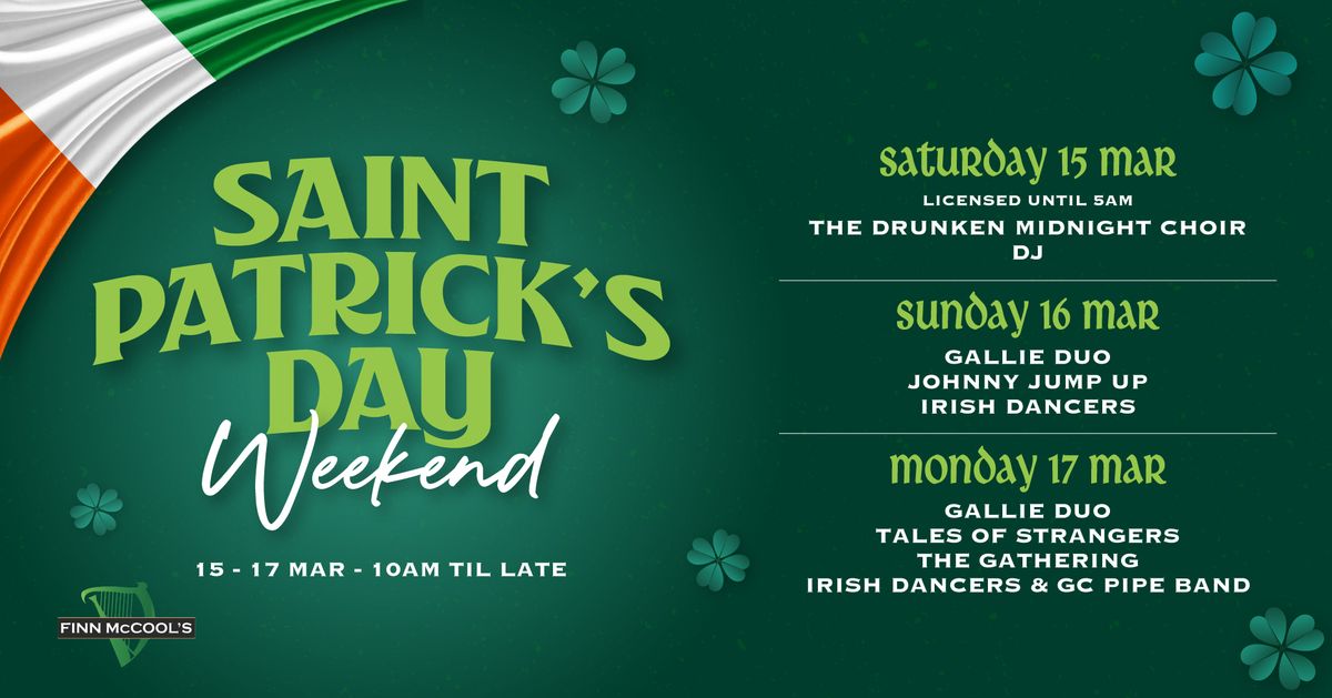 St Patrick's Day Weekend | Finn McCool's Surfers Paradise