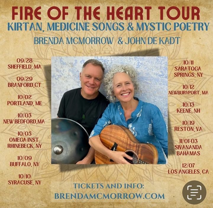 Kirtan w Brenda McMorrow & John de Kadt. Fire of the Heart Tour 