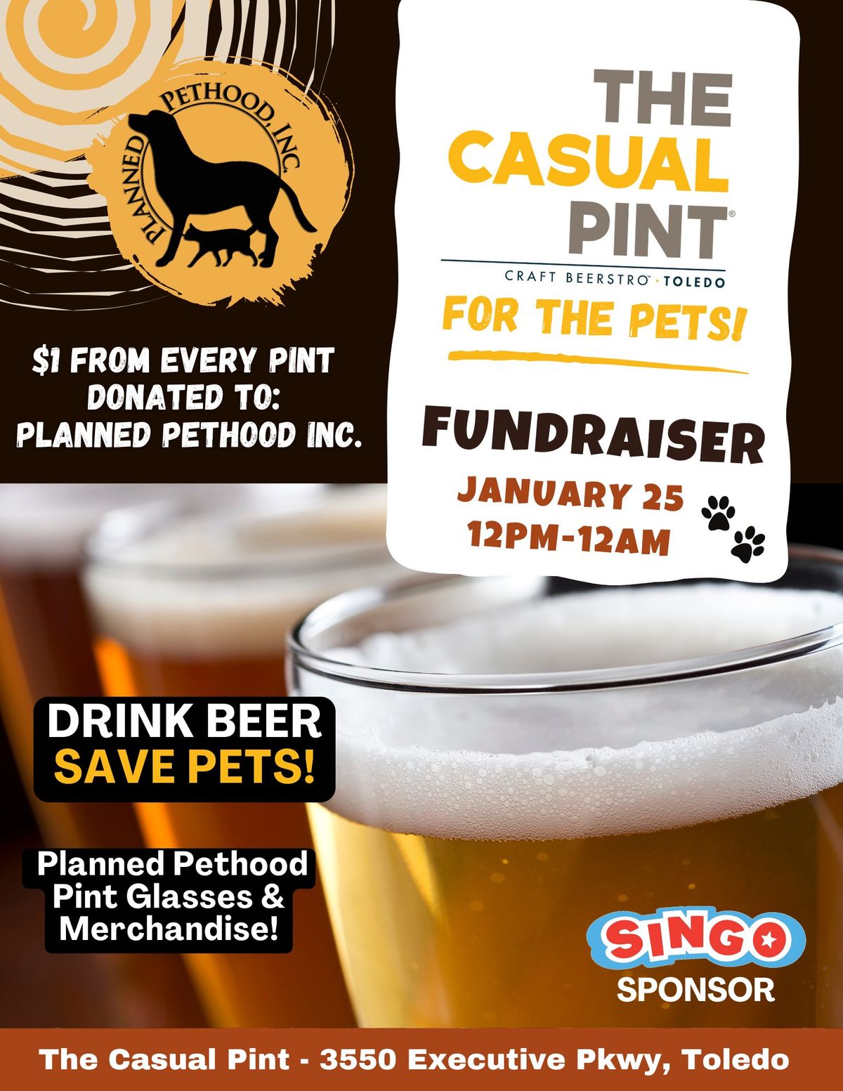 The Casual Pint - For the Pets! Fundraiser for Planned Pethood.