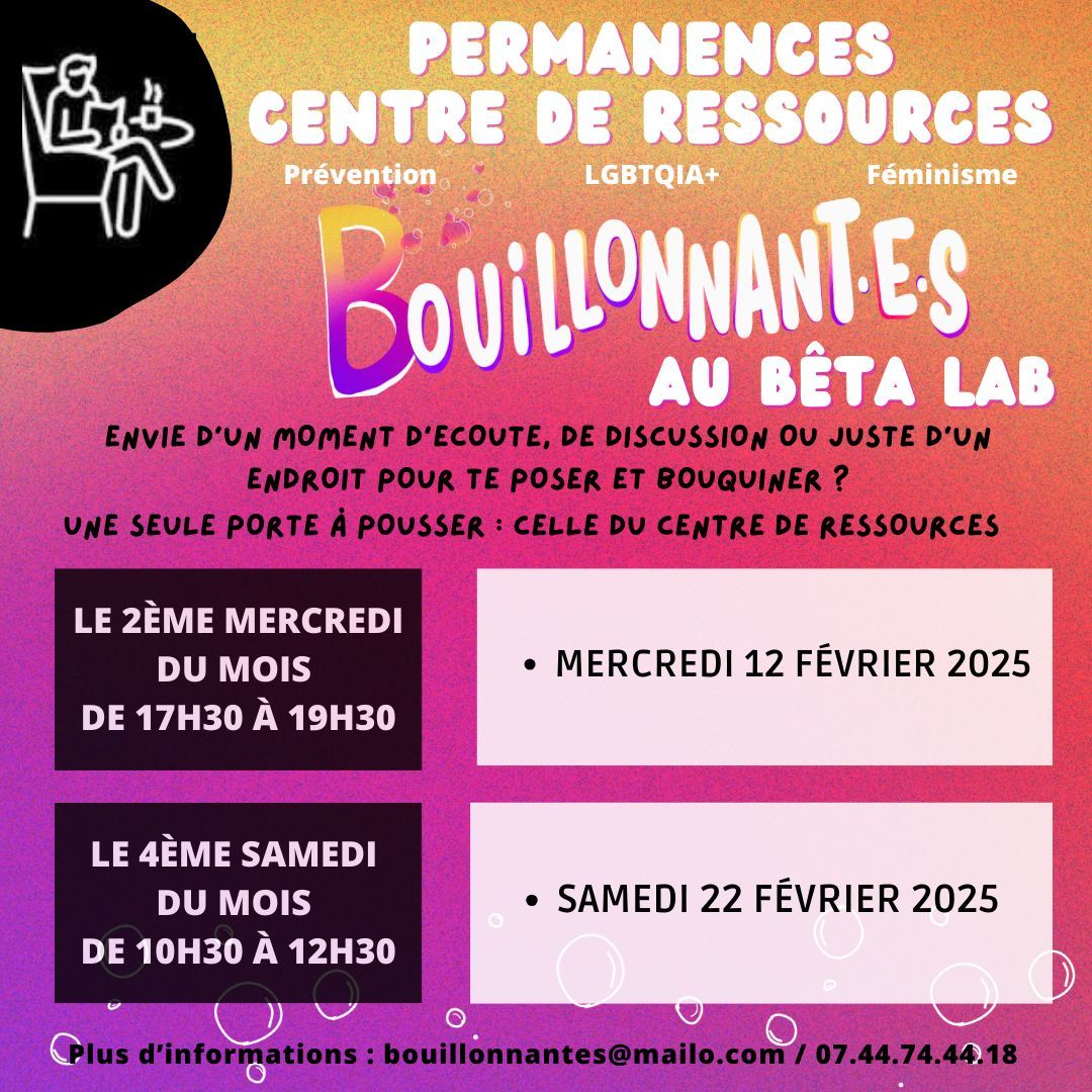 Permanence  Centre de Ressources Pr\u00e9vention au B\u00e9ta Lab