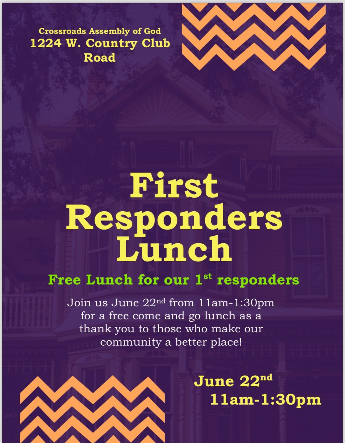 Free First Responders lunch