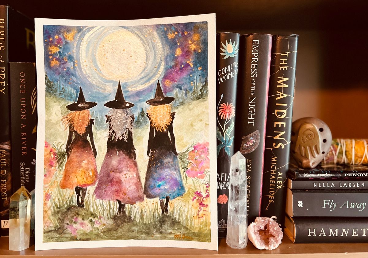 Watercolor Craft Class- Sisters of the Moon Shadowbox